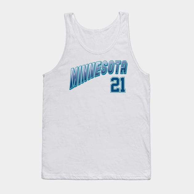 Retro Minnesota Number 21 Tank Top by Cemploex_Art